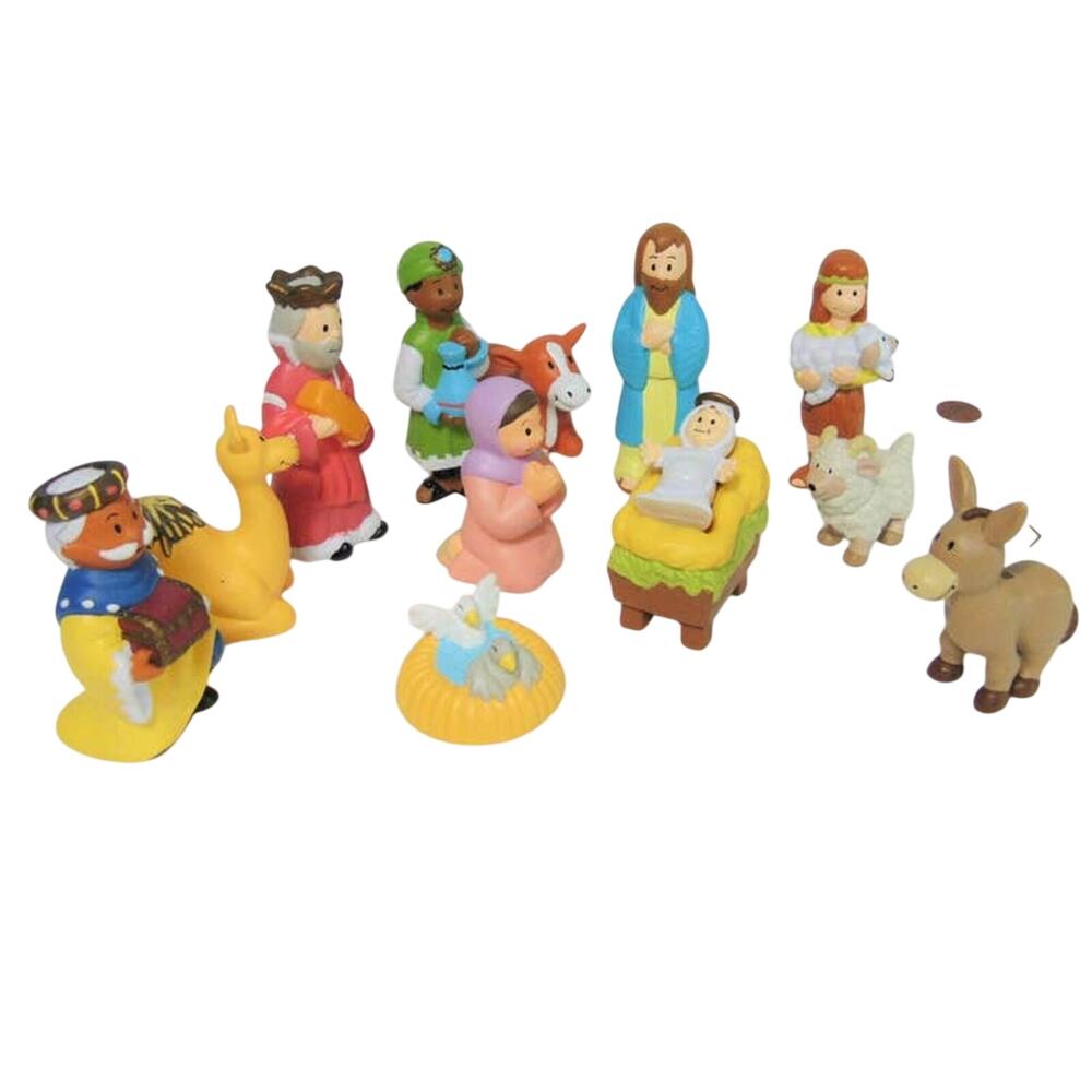 House of Lloyd Childs First Nativity Set 13 Pc Christmas Holy Family PVC Toy Vtg